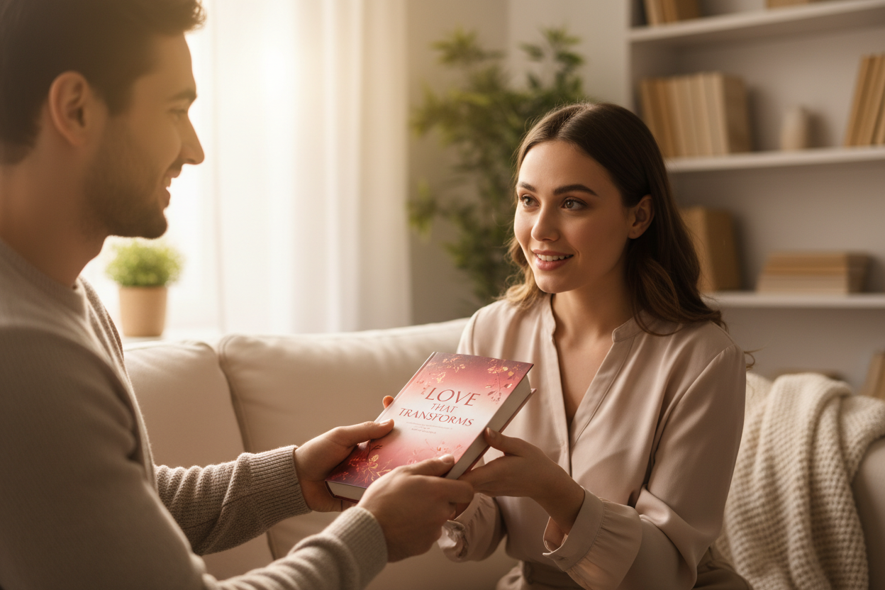 Jovem oferecendo Love That Transforms