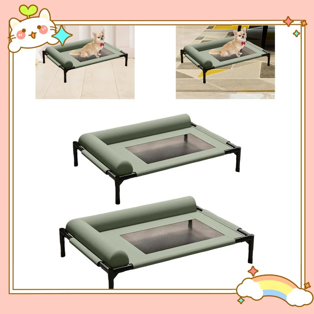 Elevated Pet Bed Durability Practical with Pillow for Small Pets Dogs Kitten Cat Dog Bed Dog Cat Bed Portable