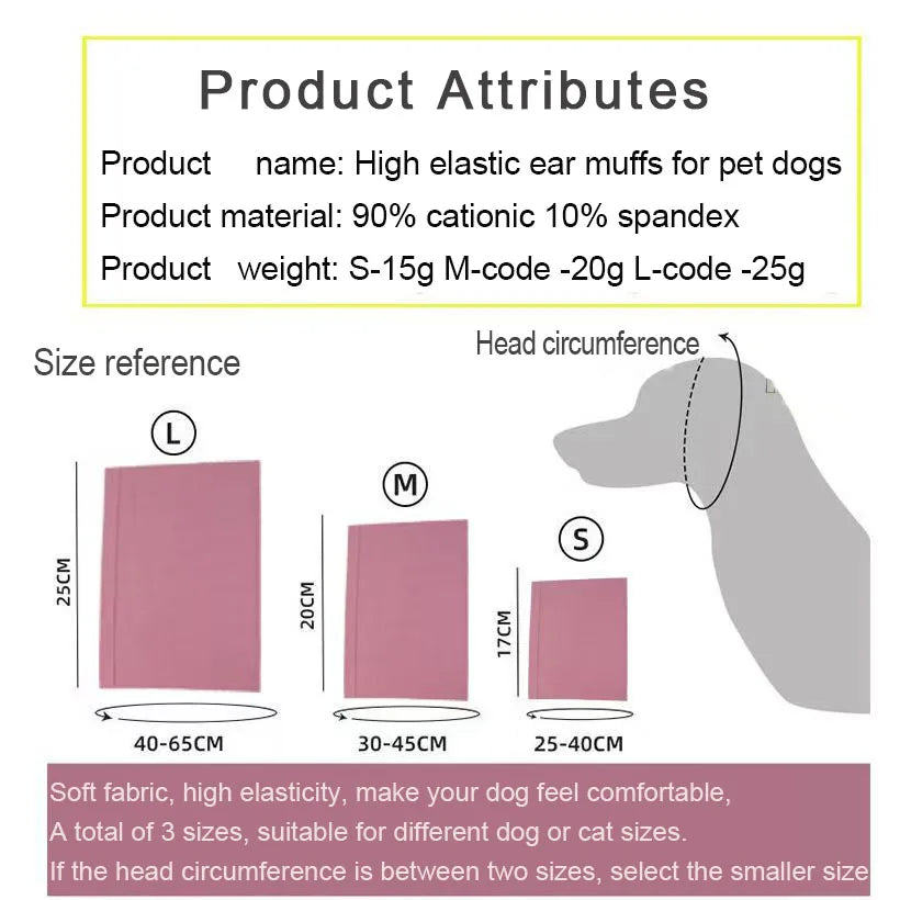 Dog Earmuffs Cat Grooming Hair Dryer Neck Cover Earplugs Soothing Emotions Anti-stress Noise Reduction Head Cover Pet Special