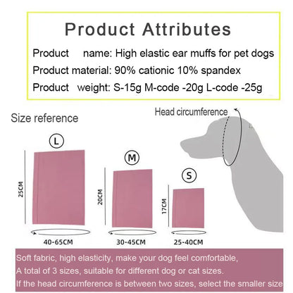 Dog Earmuffs Cat Grooming Hair Dryer Neck Cover Earplugs Soothing Emotions Anti-stress Noise Reduction Head Cover Pet Special