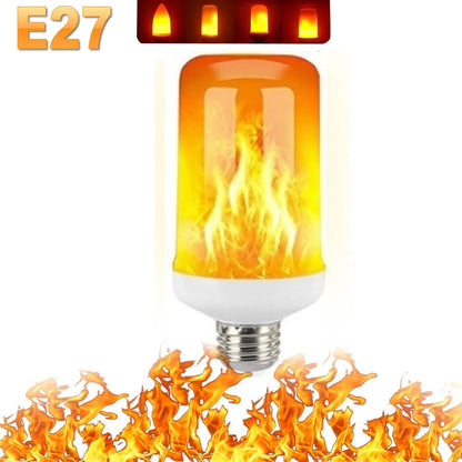 LED Flame Light Bulb 4 Modes E14 E27 Party LED Flame Effect Light Simulation Fire Lights Bulb KTV Festival Garden Decor lighting