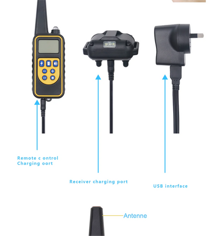 800M Dog Training Equipment Collar Professional Chain for 3 Dogs Small Large Bark with Remote Control 3 Mode Dog Training Collar