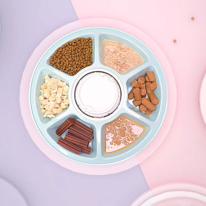 6 Meal Trays, Digital Timer, Portion Control, with Voice Recorder, Automatic Feeder for Dogs and Cats, Dry and Wet Food