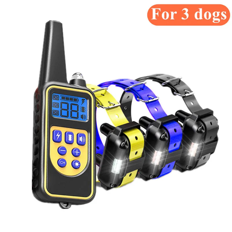 Training Collar Dog 800m Anti Bark Dog Collar Waterproof With Pet Rechargeable Pet Remote Control Electric Collar For Dogs