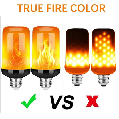 LED Flame Light Bulb 4 Modes E14 E27 Party LED Flame Effect Light Simulation Fire Lights Bulb KTV Festival Garden Decor lighting