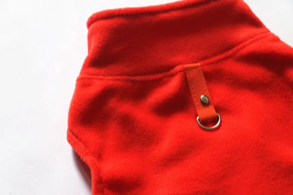 Dog Clothes Dog Sweater with Leash Ring Soft Winter Pet Clothes Warm Fleece Vest Dog Cozy Jacket for Dog Supplies French Bulldog