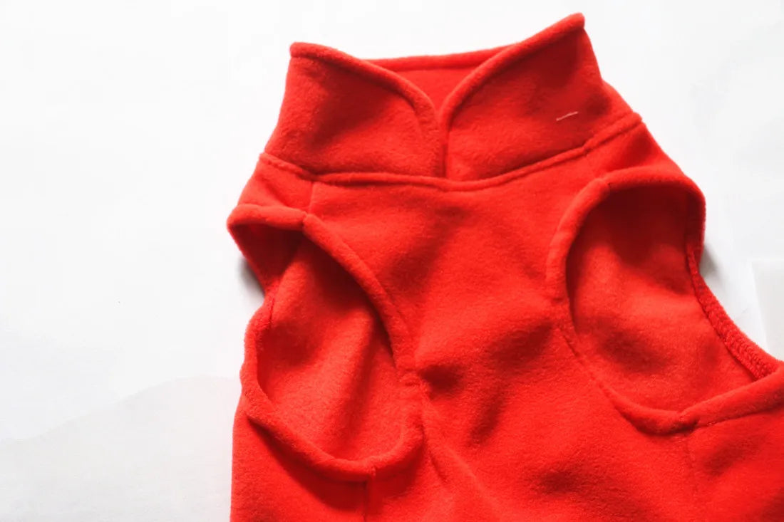 Dog Clothes Dog Sweater with Leash Ring Soft Winter Pet Clothes Warm Fleece Vest Dog Cozy Jacket for Dog Supplies French Bulldog