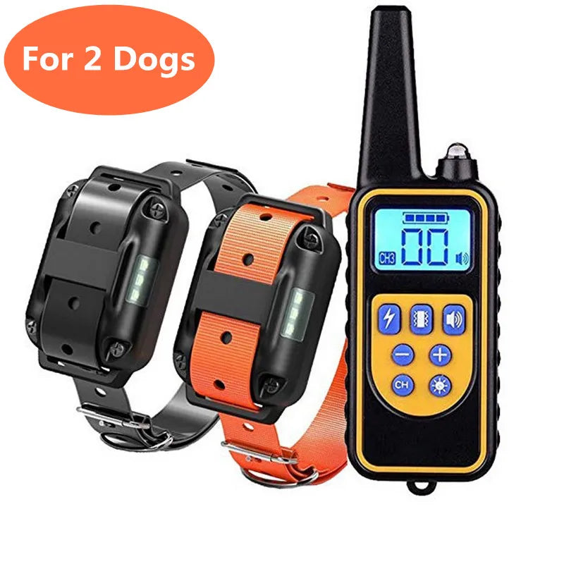 Training Collar Dog 800m Anti Bark Dog Collar Waterproof With Pet Rechargeable Pet Remote Control Electric Collar For Dogs