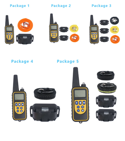 800M Dog Training Equipment Collar Professional Chain for 3 Dogs Small Large Bark with Remote Control 3 Mode Dog Training Collar