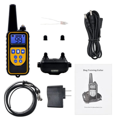 Training Collar Dog 800m Anti Bark Dog Collar Waterproof With Pet Rechargeable Pet Remote Control Electric Collar For Dogs