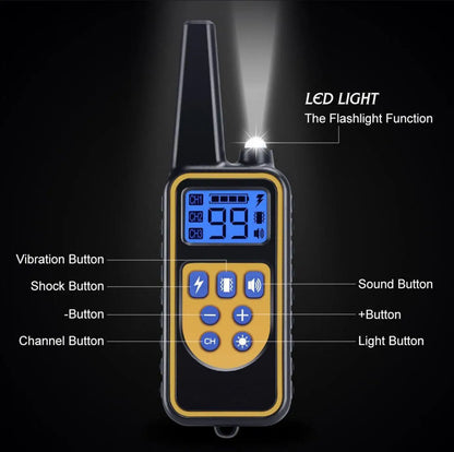 800M Dog Training Equipment Collar Professional Chain for 3 Dogs Small Large Bark with Remote Control 3 Mode Dog Training Collar