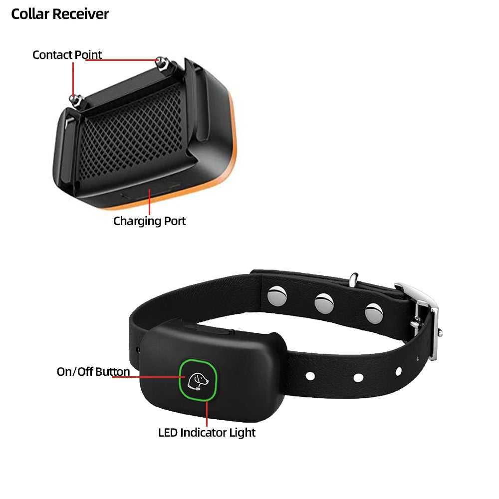 Electric Dog Training Collar Shock Vibration Sound Waterproof Dogs Anti Barking Collar for All Size Pet Training Tool ﻿