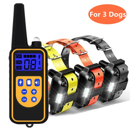 Training Collar Dog 800m Anti Bark Dog Collar Waterproof With Pet Rechargeable Pet Remote Control Electric Collar For Dogs