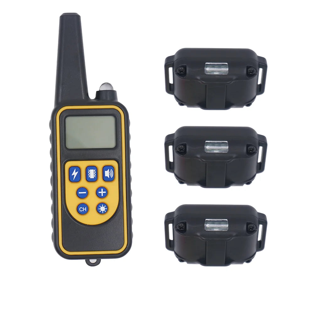 800M Dog Training Equipment Collar Professional Chain for 3 Dogs Small Large Bark with Remote Control 3 Mode Dog Training Collar