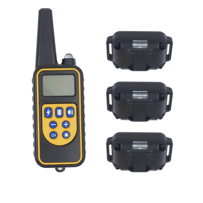 800M Dog Training Equipment Collar Professional Chain for 3 Dogs Small Large Bark with Remote Control 3 Mode Dog Training Collar