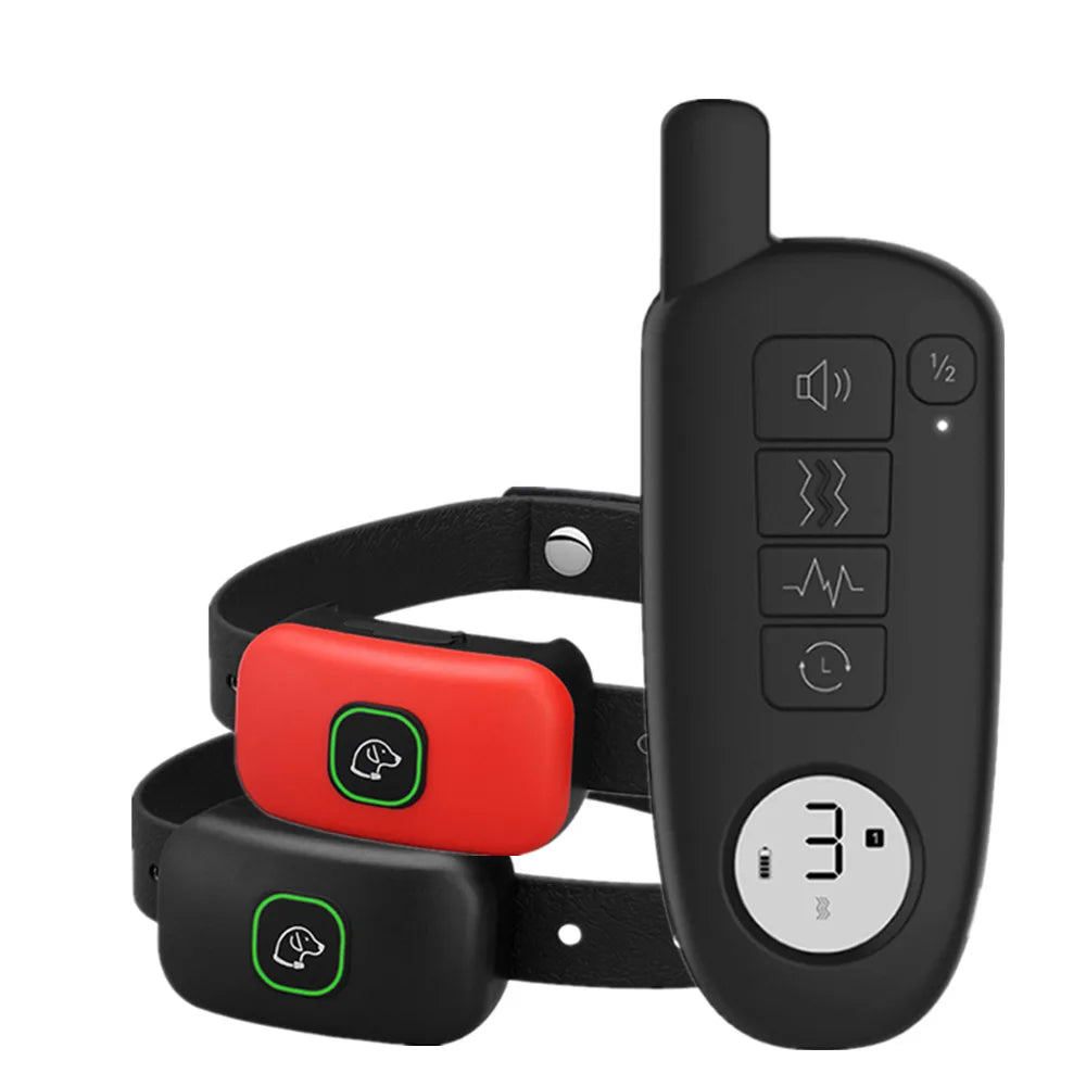 Electric Dog Training Collar Shock Vibration Sound Waterproof Dogs Anti Barking Collar for All Size Pet Training Tool ﻿