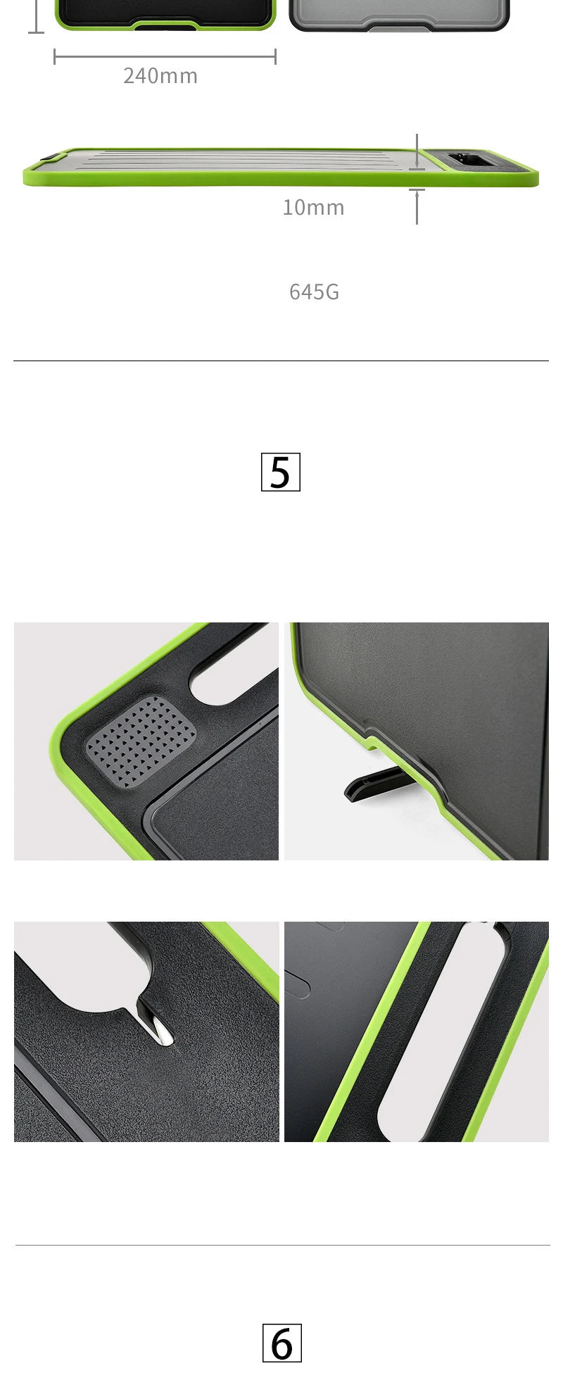 Foldable Double-Sided Thawing Cutting Board 4-in-1 Aluminum Alloy Chopping Board with Knife Sharpener and Garlic Grinder