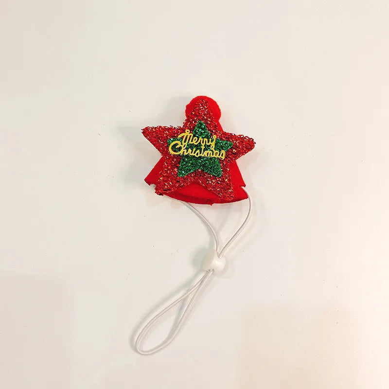 Pet Cat Fur Ball Collar Hat Elk Tie Gift Dog Decoration Small Medium-sized Dog Collar Elasticity Holiday Decoration Christmas