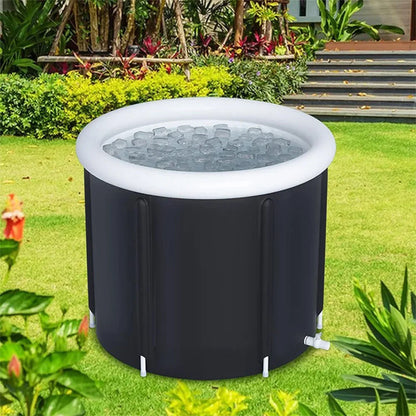 MAYZANEN Ice Bath Portable Collapsible Bathtub Thicken Large Adult Inflatable Bath Bucket Outdoor Water Therapy Cold Plunge Tub