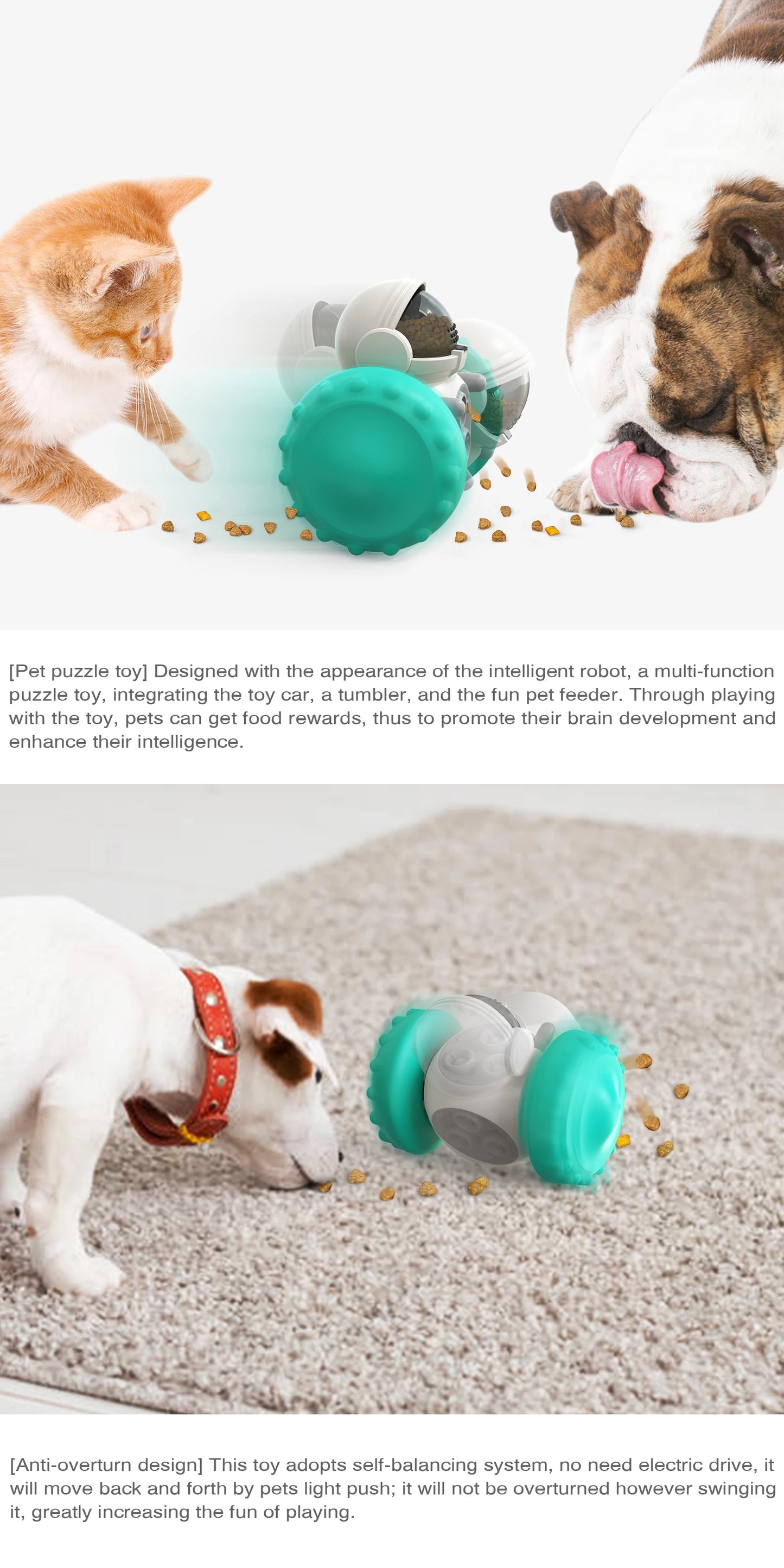 Interactive Dog Toy for Small Medium Large Dogs Cats Leaking Food Puppy Slow Feeder Pet Treat Dispenser Toys Chihuahua Supplies