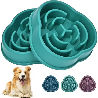 Fun pet dog slow food bowl anti-slip anti-swallowing anti-choking feeding bowl dog bowl suitable for cats and dogs supplies