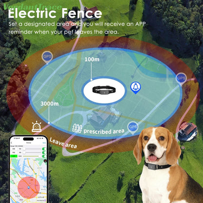 IP67 Waterproof Mini 4G GPS Animal Tracker Collar Anti-Lost Real Time Tracking Dog Cat Locator Pet Dog Cat Fashion Neck Collar