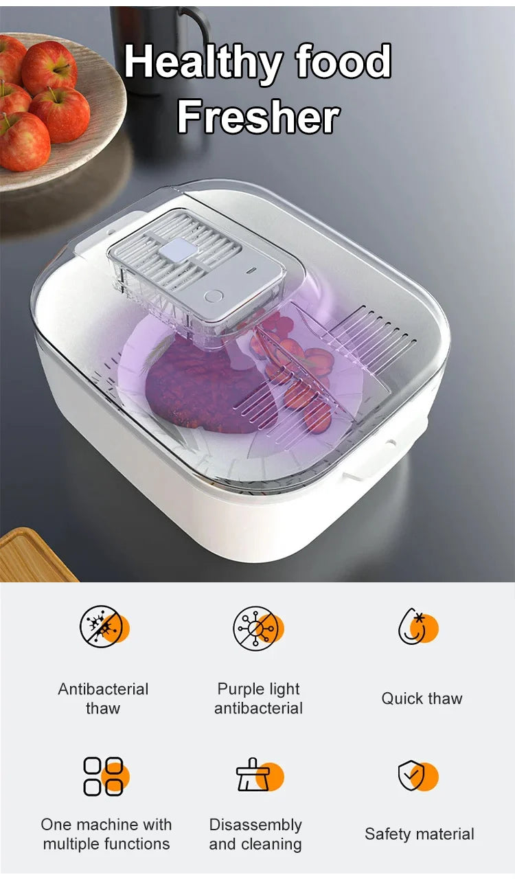 Multifunctional 4-in-1 Home Meat Defroster Large Capacity Kitchen Quick Defroster Food Steak Defroster Fruit Drainer Basket