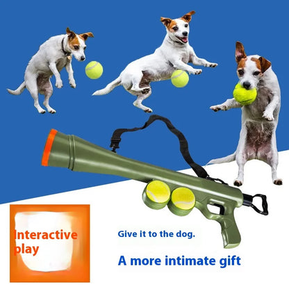 Pet Dog Tennis Training  Shooting Gun Supplies Launcher Outdoor Relieve Boredom Interactive Puzzle Toy Pet Toy Pet Training New