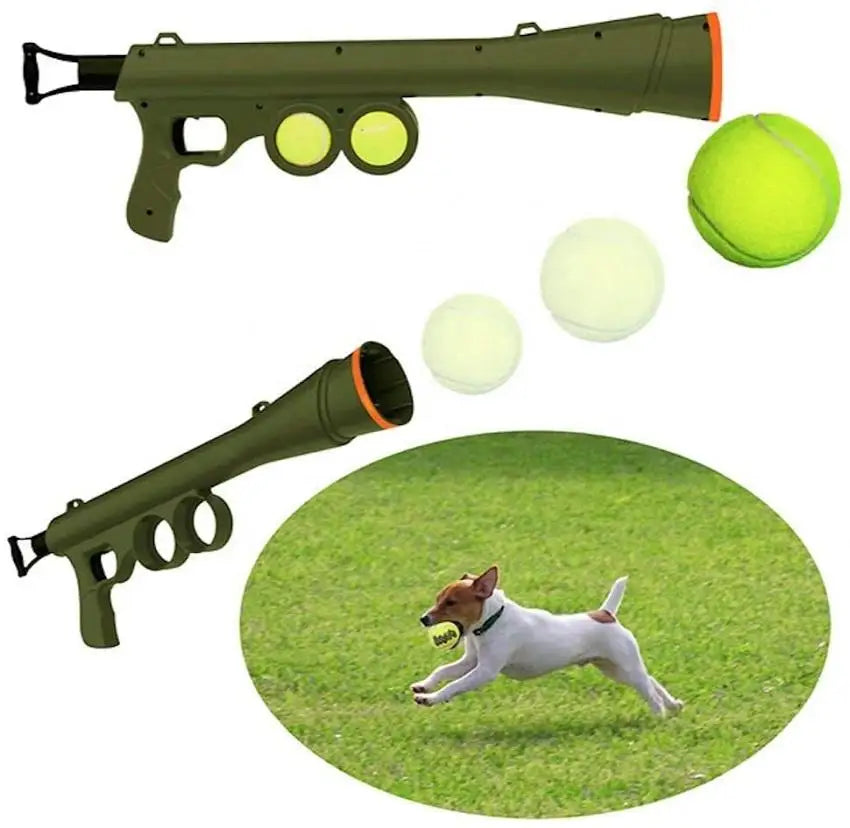Pet Dog Tennis Training  Shooting Gun Supplies Launcher Outdoor Relieve Boredom Interactive Puzzle Toy Pet Toy Pet Training New