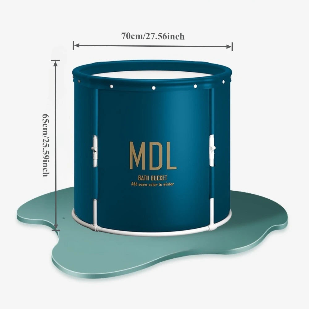 1 unit Strengthened DIY-style bathtub for adults with built-in heat retention feature. A foldable home-use bath product.