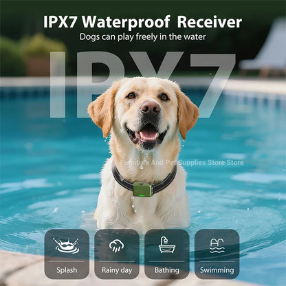 984Ft/300M Electric Dog Training Collar Remote Control Waterproof Pet BehaviorFor 10-120lbs Puppy With Shock Vibration