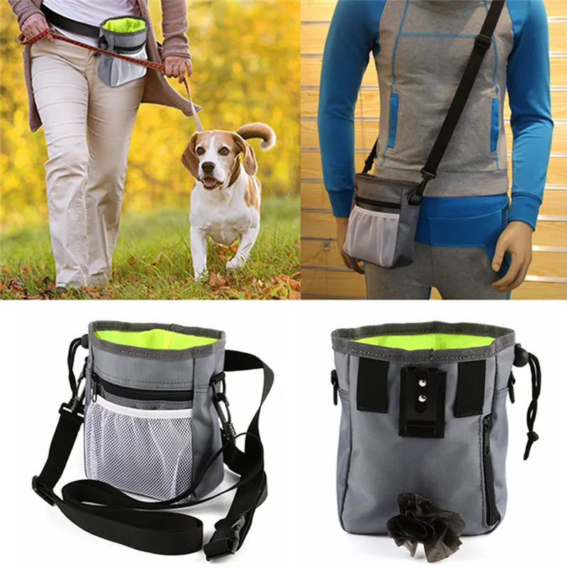 Pet Dog Snack Bag Treat Food Obedience Outdoor Pouch Bag Large Capacity Convenient Practical Fashion Dogs Training Pack