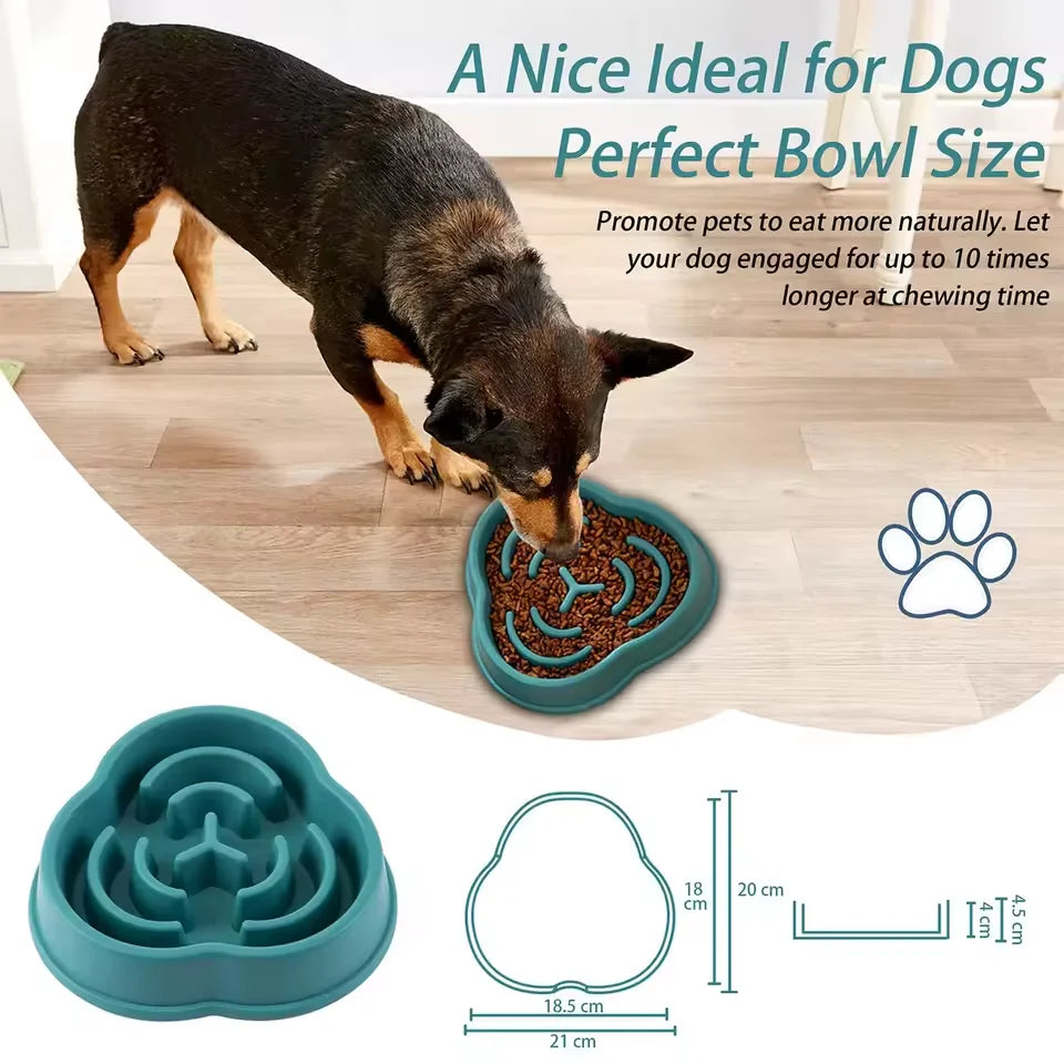 Fun pet dog slow food bowl anti-slip anti-swallowing anti-choking feeding bowl dog bowl suitable for cats and dogs supplies