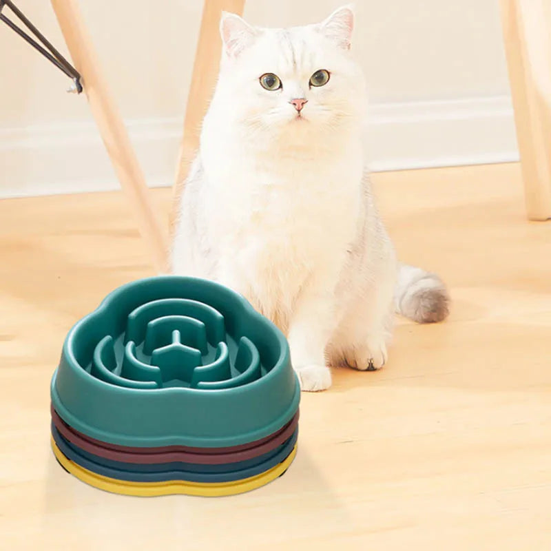 Fun pet dog slow food bowl anti-slip anti-swallowing anti-choking feeding bowl dog bowl suitable for cats and dogs supplies