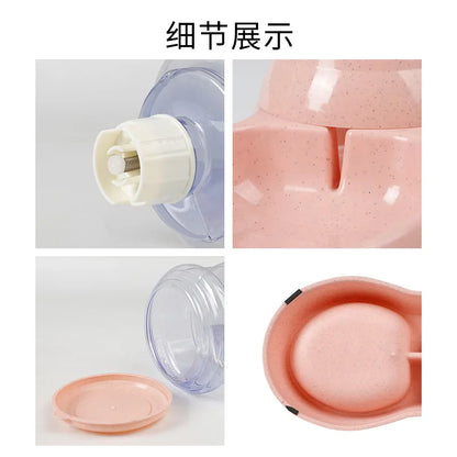 Pet automatic feeder candy colored large capacity water feeder cat dog automatic feeding pet supplies in stocks