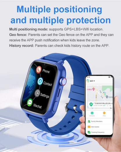 4G Smart Watch Kids GPS WIFI Video Call SOS APP Download Child Smartwatch Camera Monitor Tracker Location Phone Watch