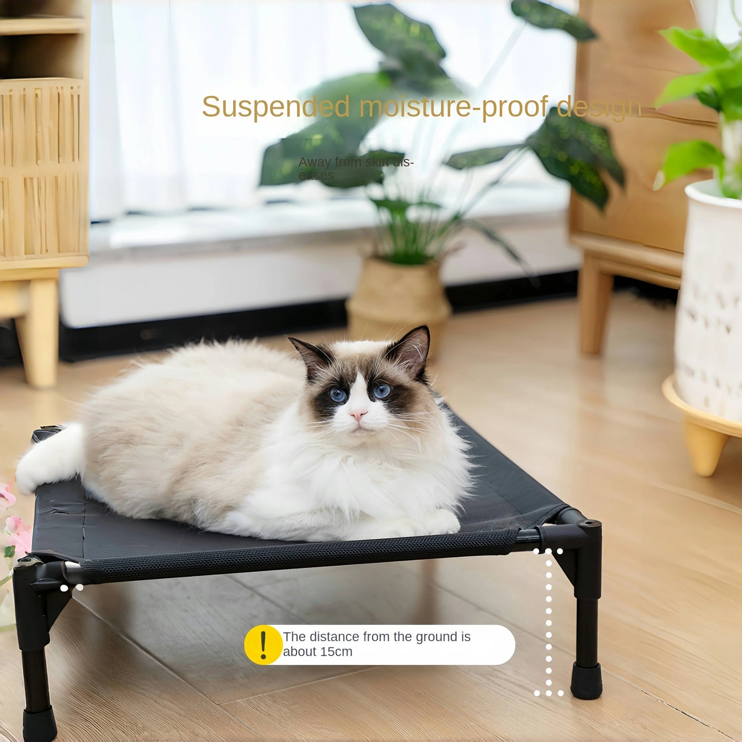 Pet Dog Cat Camping Bed  Elevated Bed for Dogs Folding Puppy Camping Bed Cat House Portable Removable Washable Dog Hammock