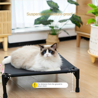 Pet Dog Cat Camping Bed  Elevated Bed for Dogs Folding Puppy Camping Bed Cat House Portable Removable Washable Dog Hammock