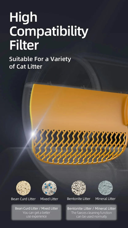 65L Large Space Silent Smart WiFi Cat Litter Box with 9L Trash Automatic Cleaning Fully Enclosed Electric Pet Toilet