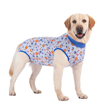 Dog Sterilization Suit Cotton Dog Recovery Suit Anti Licking Wounds Pet Care Clothes After Surgery Clothes Apparels Pet Supplies