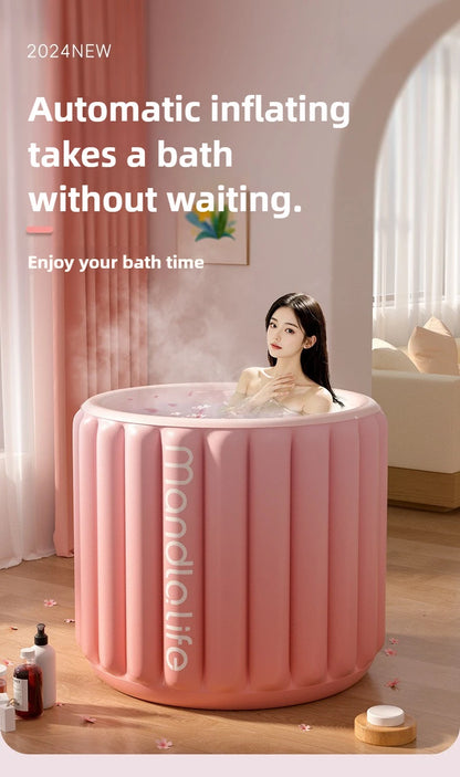 1 inflatable bath tub, home bath tub, don't mind tub, children and adults bathtub, adults folding full-body bath tub, SPA