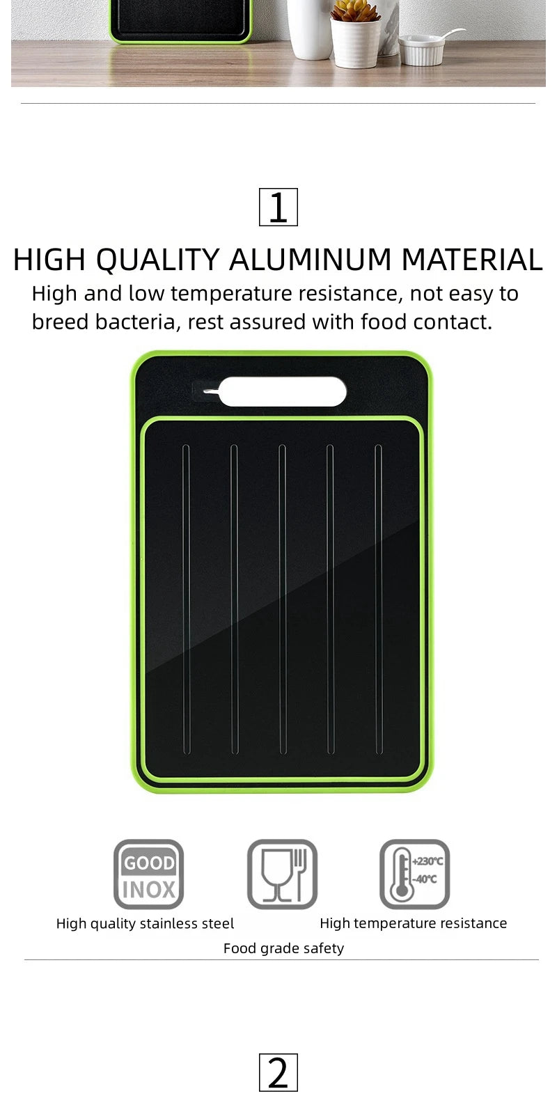 Kitchen Thawing Cutting Board Defrosting Function Physical Thawing Chopping Board Kitchen GarlicHigh Efficiency Physical Thawing