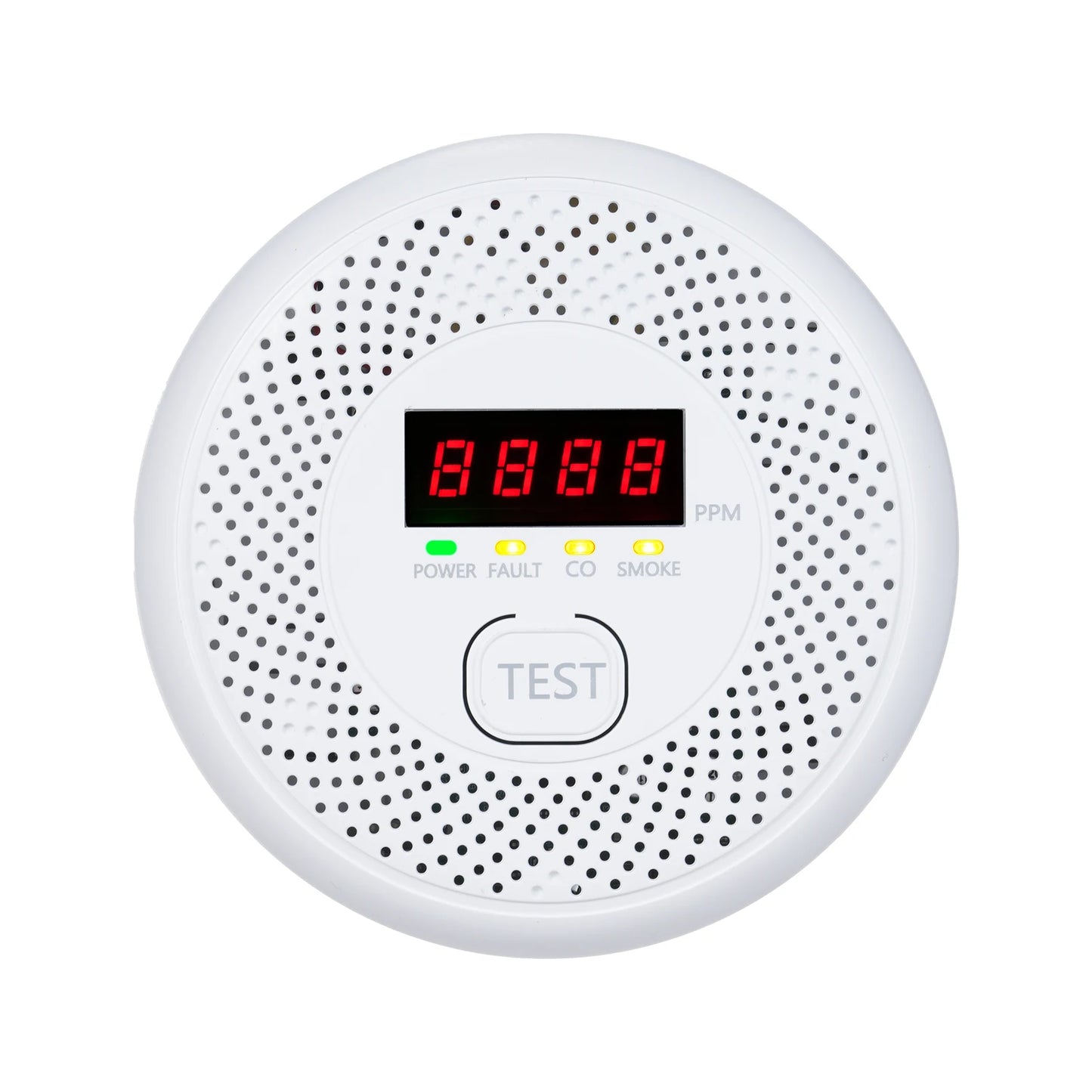 2 in 1 Smoke Carbon Monoxide Alarm Detector Dual Sensor with LCD Display Screen for Hotels Office Buildings Teaching Buildings