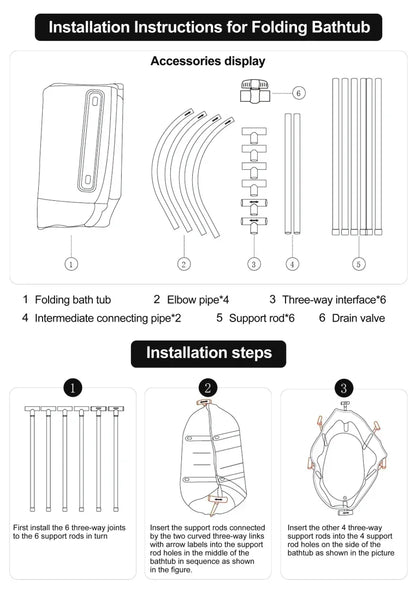 1Set Ice Bath Tub Portable Outdoor Cold Plunge Tub for Recovery Cold Plunge for Family-Foldable for Gym/Home Ice Bath Tub