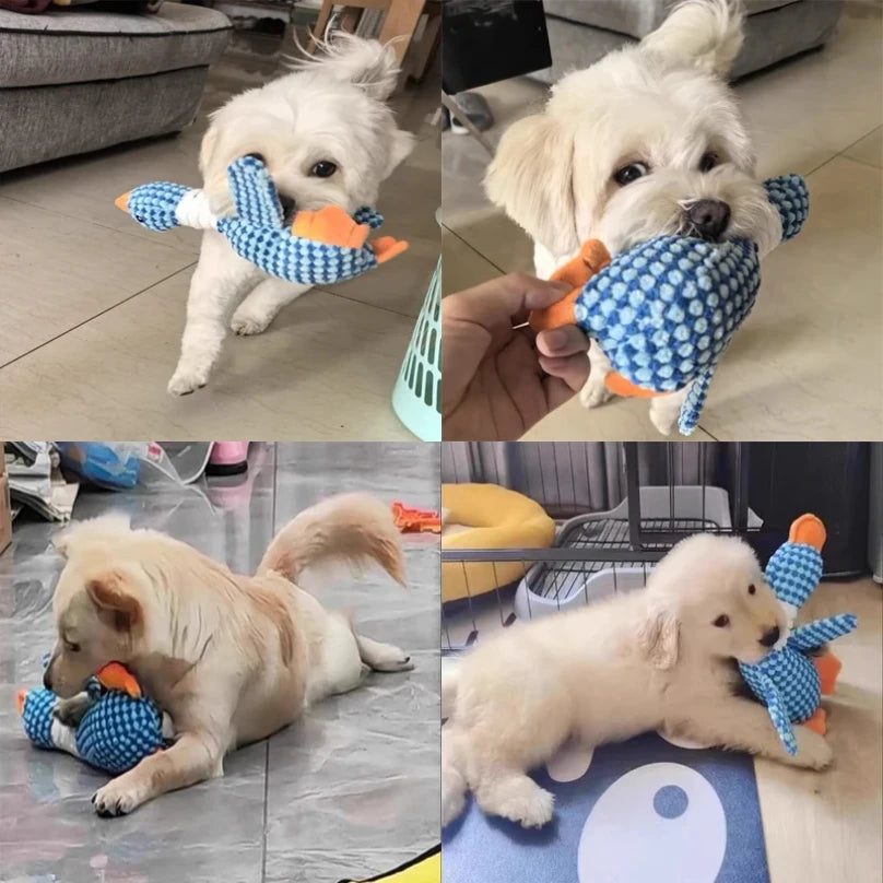 Dog Toys Plush Animal Toy Wild Goose Chewing Toy For Small Medium Large Dogs Cats Teeth Cleaning Toys Pet Squeak Toy for Puppy