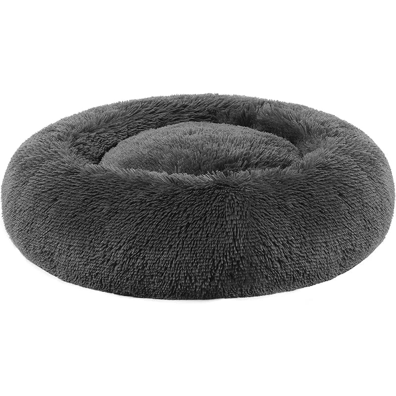 2025 50-80cm Round Pet Bed Long Plush Cat House Dog Bed for Medium Dogs Soft Cat Nest Kennel Dog Mattress Pet Supplies cozy bed