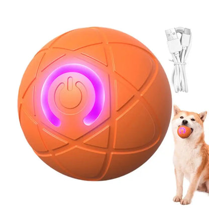 Dog Ball Toy LED Light Automatic Moving Dog Ball Interactive Rolling Shaky Ball Toy for Dogs Rechargeable pet Interactive Toys