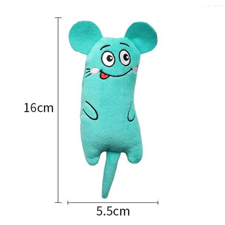 Funny Cat Toys Plush Embroidery Interactive Cat Toys Mini Teeth Grinding Catnip Toys Kitten Chewing Squeaky Toy Pet Supplies