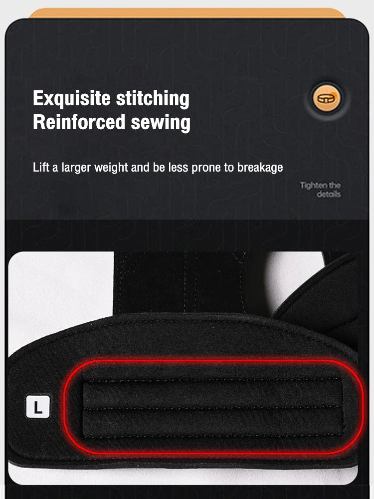 Cowhide Power-Assisted Straps Grips Fitness Gloves Anti-Skid Pads for Women Men Gym Workout Fitness Exercise【1 Pair】