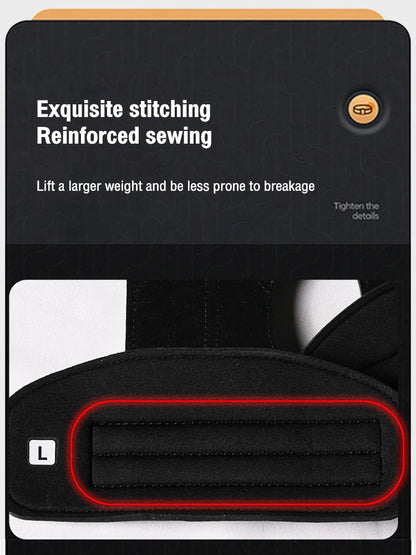 Cowhide Power-Assisted Straps Grips Fitness Gloves Anti-Skid Pads for Women Men Gym Workout Fitness Exercise【1 Pair】